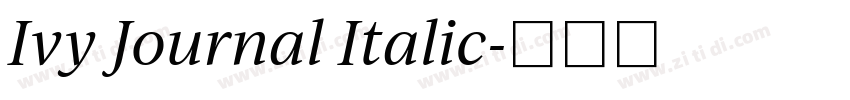 Ivy Journal Italic字体转换